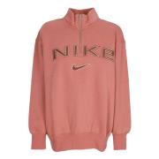 Kvart Zip Fleece Sweatshirt Crewneck Pink