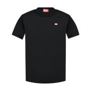 Sort T-shirt med Logo Print