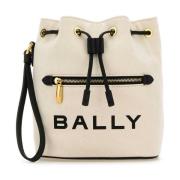 Ivory Canvas Mini Bucket Taske