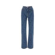 Stilfulde trykte denim jeans