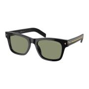 Black/Light Green Sunglasses