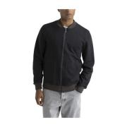 Bomber sweatshirt i bomuldsblanding