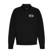 Polo-Style Sweatshirt med Medalje