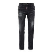 Sort strækdenim Jennifer jeans