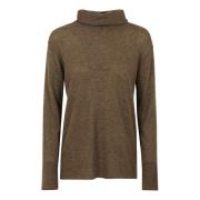 Højhalset cashmere sweater brun