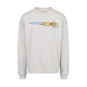 Sweatshirt med rund hals og Garfield-print