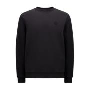 Navy Strikket Bomulds Sweatshirt