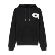 Sort Logo Hoodie Jersey Tekstur