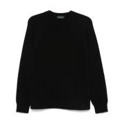 Blå Raglan Sweater Tung Stil