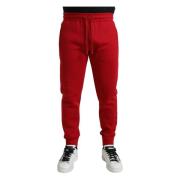 Rød Bomuldsblanding Skinny Jogger Bukser