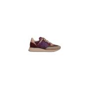 Nylon Suede Panel Sneakers Dame Sko