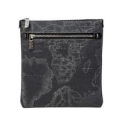 Sort læder crossbody taske