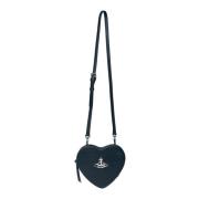 Hjerte Crossbody Taske med Logo Plaque