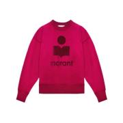 Kontrast Logo Sweatshirt Ribbed Manchetter