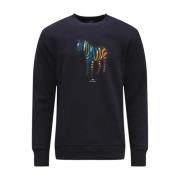 Zebra Print Navy Sweatshirt 100% Bomuld