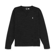 Sort Sweater Klassisk Design Ikonisk Pony