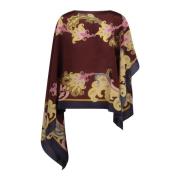 Silke Paisley Print Poncho FW24