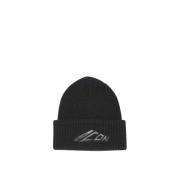 Ikon Uld Beanie Hat Ribbet Logo