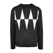 Moderne Sort Hvid Sweater