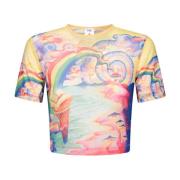 Artistic Mesh Print T-shirt