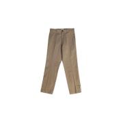 Slim Fit Chino Bukser med Rytterbroderi