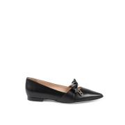 Elegant Læder Bue Ballerina Flats