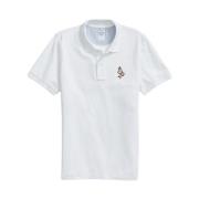 Hvid Slim Fit Henry Supima Bomuld Polo