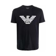 Navy/hvid Eagle-logo T-shirt