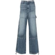 Indigo Pinstripe Denim Jeans