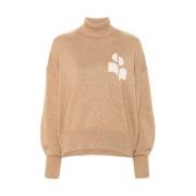 Brun Strik Rullekrave Sweater