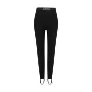 Monokrom Ribbed Leggings med Brand Monogram