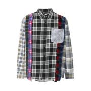 Patchwork Flannel Skjorte