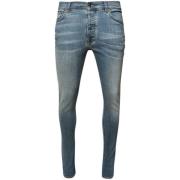 Blå Skinny Stretch Jeans med Logo