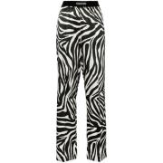 Zebra Print Wide Leg Bukser