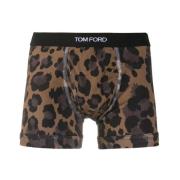 Leopard Print Stretch Bomuld Boxershorts