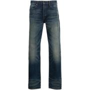 Indigo Blå Denim Straight Leg Jeans