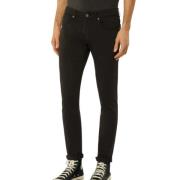 Sort Skinny Fit Jeans med 4 Knapper