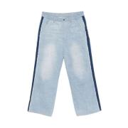 Lys Blå Denim Wide Leg Jeans