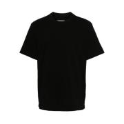 Sort Bomuld Jersey Crew Neck T-shirt