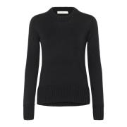 Sort Strik Pullover Sweater