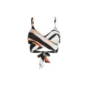 Zebra Wrap Bikini Top V-hals