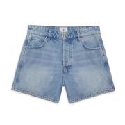 Bleached Blue Denim Shorts & Knickers