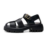 Posey sandal læder - BLACK