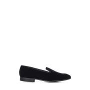 Sort Loafer Sko Elegant Krone Broderi