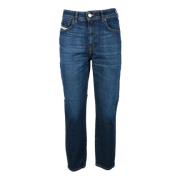 Klassiske Denim Jeans med Elastanblanding