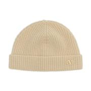 Beige Cashmere VLogo Cap