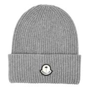 Grå Uld Beanie Hatte Kasketter AW24