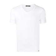 V Neck Bomuld Stræk T Shirt