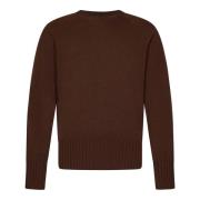 Brun Crewneck Uld Cashmere Sweater