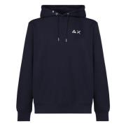 Blå Sweatshirt med Logo og Snørelukning